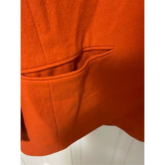 J Crew Wool Cashmere Blend Orange Blazer Single Button Front  Women’s Size 12 - Picture 3 of 6